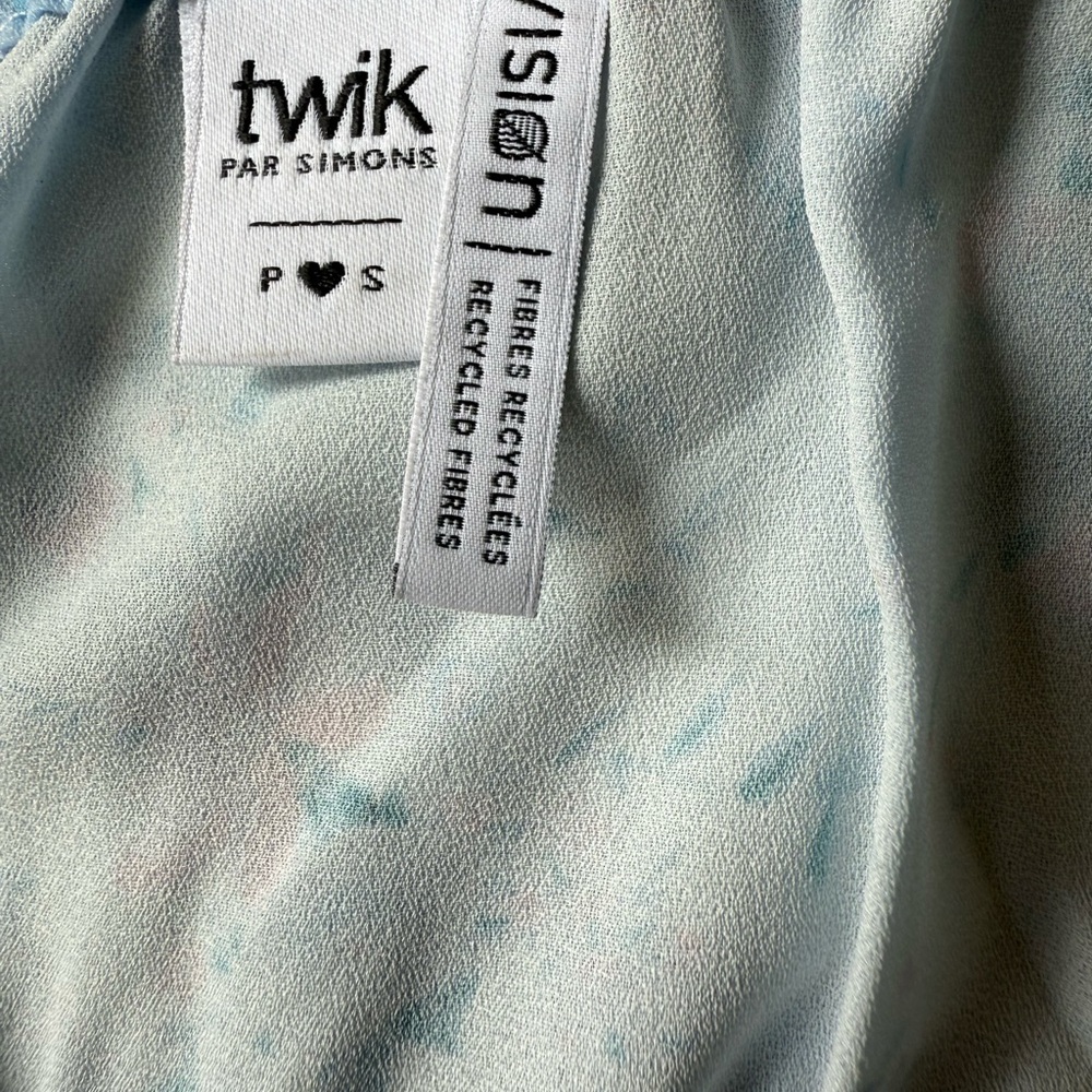 Simons Light Blue Ruched Mini Dress - Picture 5 of 5